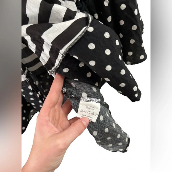 Dor Dor Couture black and white womens blouse - Picture 4 of 5